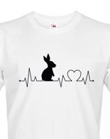 Pánské tričko s potiskem Tep - králíček - tričko s tepem pro vlastníky těchto mazlíčků