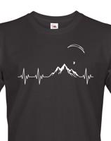 Pánské tričko s potiskem Tep Paragliding - ideální dárek k narozeninám