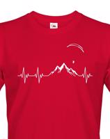 Pánské tričko s potiskem Tep Paragliding - ideální dárek k narozeninám