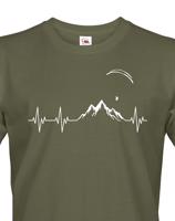 Pánské tričko s potiskem Tep Paragliding - ideální dárek k narozeninám