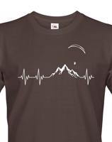 Pánské tričko s potiskem Tep Paragliding - ideální dárek k narozeninám