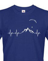 Pánské tričko s potiskem Tep Paragliding - ideální dárek k narozeninám