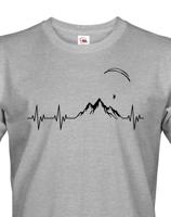 Pánské tričko s potiskem Tep Paragliding - ideální dárek k narozeninám