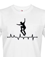 Pánské tričko s potiskem Tep - skateboard - skate tričko s tepem postavy