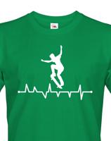 Pánské tričko s potiskem Tep - skateboard - skate tričko s tepem postavy