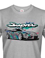 Pánské tričko s potiskem Toyota Supra MK5 HKS  -  tričko pro milovníky aut