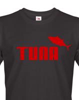 Pánské  tričko s potiskem Tuna - parodie značky Puma