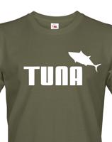 Pánské  tričko s potiskem Tuna - parodie značky Puma