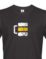 Pánské tričko s potiskem turistické pivní značky - ideální turistické tričko pro pivaře