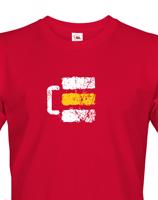 Pánské tričko s potiskem turistické pivní značky - ideální turistické tričko pro pivaře