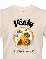 Pánské tričko s potiskem Včely mě potřebují, musím jít