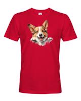 Pánské tričko s potiskem Welsh Corgi Pembroke -  tričko pro milovníky psů