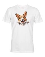 Pánské tričko s potiskem Welsh Corgi Pembroke -  tričko pro milovníky psů