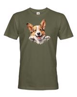 Pánské tričko s potiskem Welsh Corgi Pembroke -  tričko pro milovníky psů