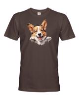 Pánské tričko s potiskem Welsh Corgi Pembroke -  tričko pro milovníky psů