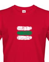 Pánské tričko s potiskem zelené turistické značky - ideální turistické tričko