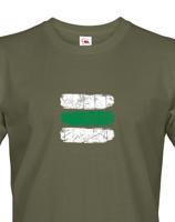 Pánské tričko s potiskem zelené turistické značky - ideální turistické tričko