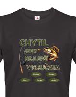 Pánské tričko s rybářským potiskem Chytil jsem nejlepší vnoučata