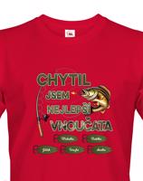 Pánské tričko s rybářským potiskem Chytil jsem nejlepší vnoučata