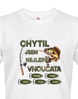 Pánské tričko s rybářským potiskem Chytil jsem nejlepší vnoučata