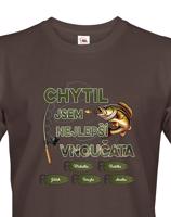 Pánské tričko s rybářským potiskem Chytil jsem nejlepší vnoučata