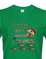 Pánské tričko s rybářským potiskem Chytil jsem nejlepší vnoučata