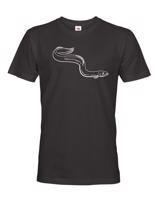 Pánské tričko s rybářským potiskem s motivem úhoře