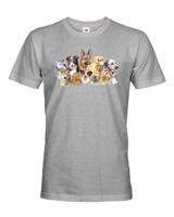 Pánské tričko s úžasným potiskem psů - skvělý dárek na narozeniny