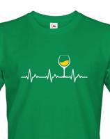 Pánské tričko s vtipným motivem vína - Ekg víno