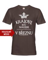 Pánské tričko s vtipným potiskem Králové jsou narozeni...