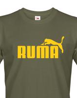 ★ Pánské tričko s vtipným potiskem Ruma - vtipná parodie na značku Puma
