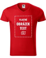 Pánské tričko s výstřihem do V s vlastním potiskem