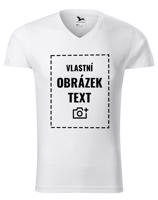 Pánské tričko s výstřihem do V s vlastním potiskem