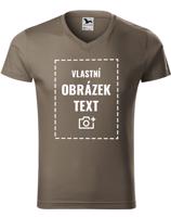Pánské tričko s výstřihem do V s vlastním potiskem