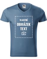 Pánské tričko s výstřihem do V s vlastním potiskem