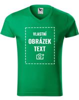 Pánské tričko s výstřihem do V s vlastním potiskem
