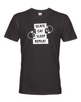 Pánske tričko Skate-eat-sleep-repeat - triko se skejtem