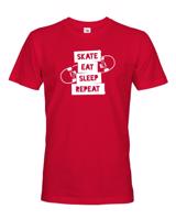 Pánske tričko Skate-eat-sleep-repeat - triko se skejtem