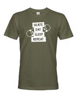 Pánske tričko Skate-eat-sleep-repeat - triko se skejtem