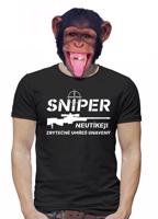 Pánské tričko Sniper - Neutíkej, zbytečně umřeš unavený - vysoká gramáž trika