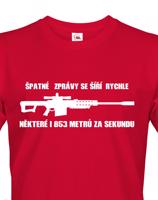 Pánské tričko Špatné zprávy se šíří rychle pro military a army nadšence
