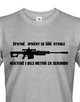Pánské tričko Špatné zprávy se šíří rychle pro military a army nadšence