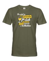 Pánské tričko - Ve víně je sice pravda je však nutno citlivě rozeznat  v kolikátém