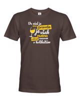 Pánské tričko - Ve víně je sice pravda je však nutno citlivě rozeznat  v kolikátém