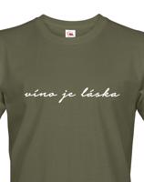 Pánské  tričko - Víno je láska - tričko pro milovníky vína