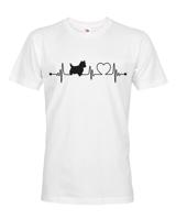 Pánské tričko Westík tep - skvělý dárek na narozeniny pro majitele psů