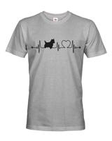 Pánské tričko Westík tep - skvělý dárek na narozeniny pro majitele psů