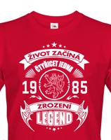 Pánské tričko Zrození legendy s českým lvem II - narozeninové triko