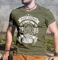 Pánské tričko Zrození legendy s českým lvem II - narozeninové triko