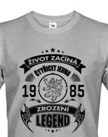 Pánské tričko Zrození legendy s českým lvem II - narozeninové triko